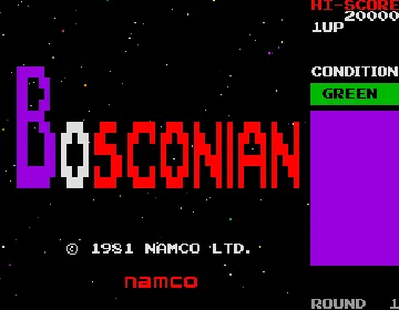 Bosconian (Midway, new version) screen shot title